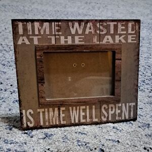 Lake-Themed Brown Picture Frame